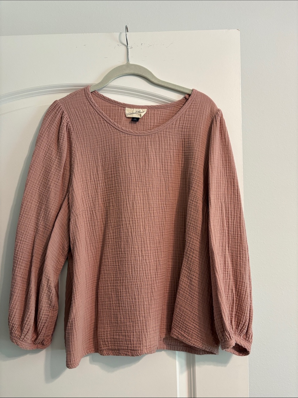 Universal Thread Dusty Rose Gauze 3/4 Sleeve Tunic